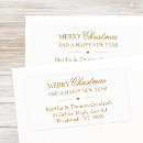 Search for happy new year return address labels Gold