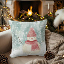Search for snowman cushions Watercolor