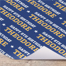 Search for navy blue and yellow wrapping paper Stars