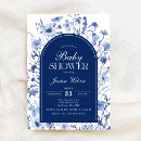 Search for navy blue baby boy shower invitations Floral