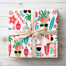 Search for christmas palm tree wrapping paper Hawaiian