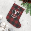 Search for red and black plaid christmas stockings Check