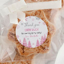 Search for pink snowflake thank you stickers Baby girl