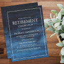 Search for navy blue retirement invitations Modern