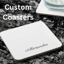 Search for plain white coasters Simple