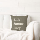 Search for grandchildren cushions Simple modern typography