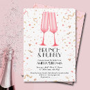 Search for pop the bubbly bridal shower invitations Pink and gold