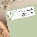 Search for green and gold return address labels Greenery