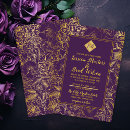 Search for eggplant gold wedding invitations Floral