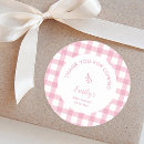 Search for retro pink gingham stickers Vintage