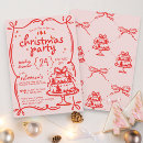 Search for ribbon christmas invitations Hand drawn