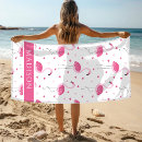 Search for pink flamingo beach towels Girly
