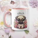 Search for cute pug puppy mugs Cartoon