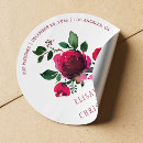 Search for peony wedding stickers Burgundy
