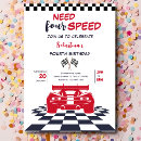 Search for need for speed birthday invitations Boy