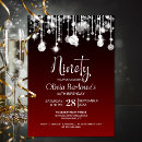 Search for red 90th birthday invitations Milestone