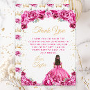 Search for quinceañera thank you cards Princess dress gown