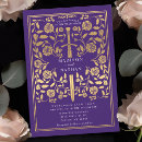 Search for purple and gold wedding invitations Elegant