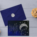 Search for blue glitter baby shower invitations Moon and stars