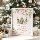 Search for winter wonderland birthday posters Pink