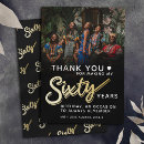 Search for 60th birthday thank you cards Black