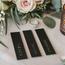 Search for black and gold place cards Names