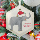 Search for elephant in santa hat christmas tree decorations Elephants