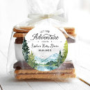 Search for the adventure begins stickers Baby shower