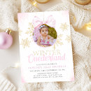 Search for winter onederland girl invitations Pink