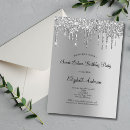 Search for glam sweet 16 invitations Silver
