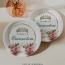 Search for pink rose plates Quinceanera