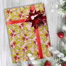Search for pink holly berries wrapping paper Traditional