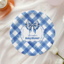 Search for blue gingham plates Vintage