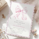 Search for bow baby girl shower invitations Coquette