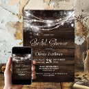 Search for country chic bridal shower invitations String lights