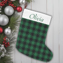 Search for green plaid christmas stockings Classic