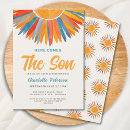 Search for here comes the son baby boy shower invitations Boho