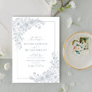 Search for vintage typography wedding invitations Dusty blue