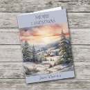 Search for mountain cabin christmas cards Watercolor