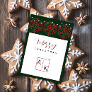 Search for green plaid christmas cards Red