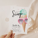 Search for heres the scoop birthday invitations Modern