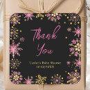 Search for pink snowflake baby shower stickers Thank you