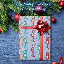 Search for vintage clock wrapping paper Retro