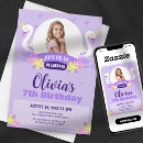 Search for swan birthday invitations Girly whimsical feminine delicate