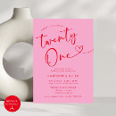 Search for red 21st birthday invitations Modern