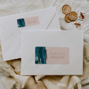 Search for pink and teal return address labels Trendy