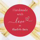 Search for red love stickers Craft business