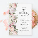 Search for floral 21st birthday invitations Botanical