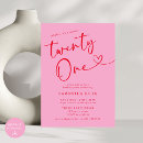 Search for red 21st birthday invitations Modern