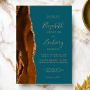 Search for teal and orange wedding invitations Chic